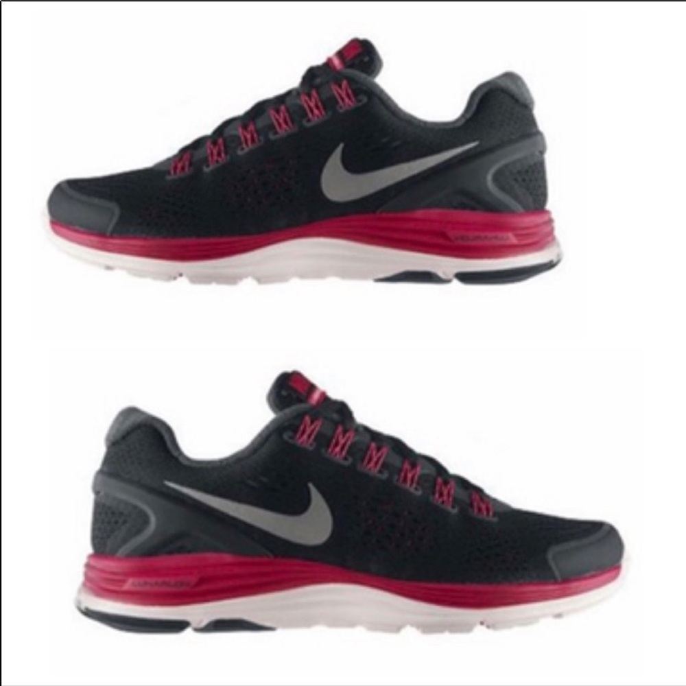 Nike LunarGlide 4 Black & Pink Running Shoes sz 8